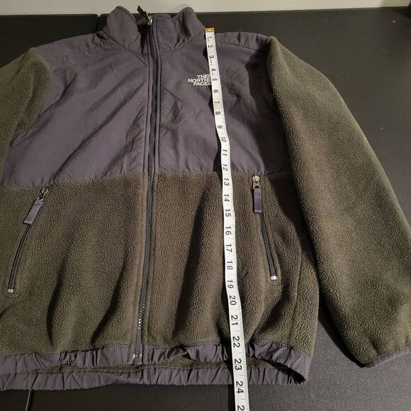 The North Face Denali PolarTec Boys Size Large Jacket Blue Green Zip Front - Picture 8 of 8